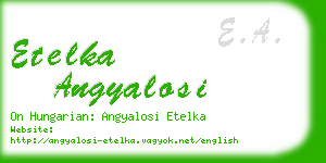 etelka angyalosi business card